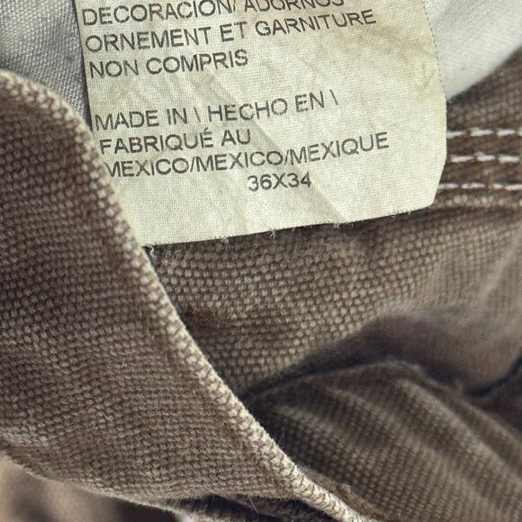 Dickies Men's Carpenter Duck Pants Brown Relaxed Fit Straight Leg Workwear 36x34 - Picture 8 of 12